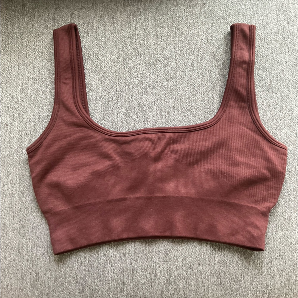 Maroon sports bra